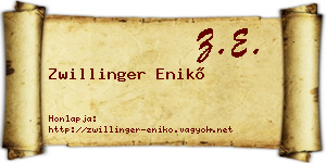 Zwillinger Enikő névjegykártya